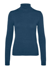 Vero Moda Rolled Neck Pullover- Dark Denim